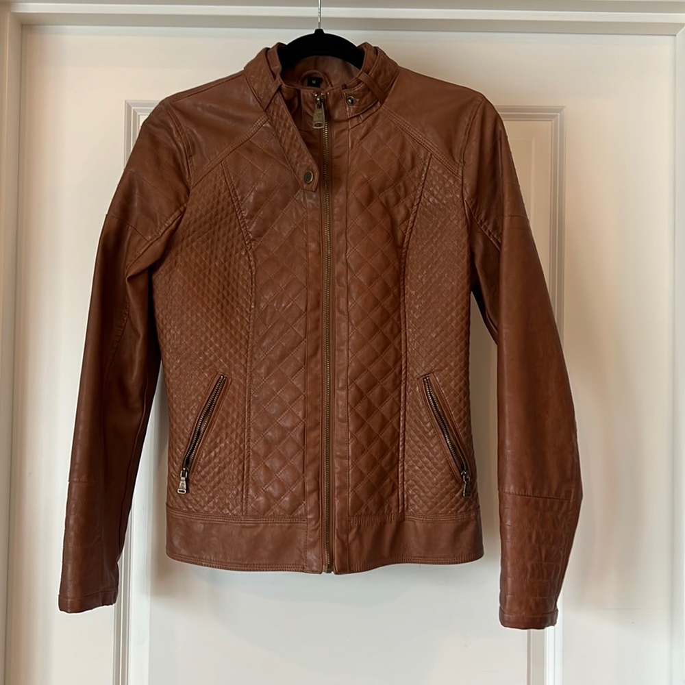 Guess quilted faux leather jacket size medium